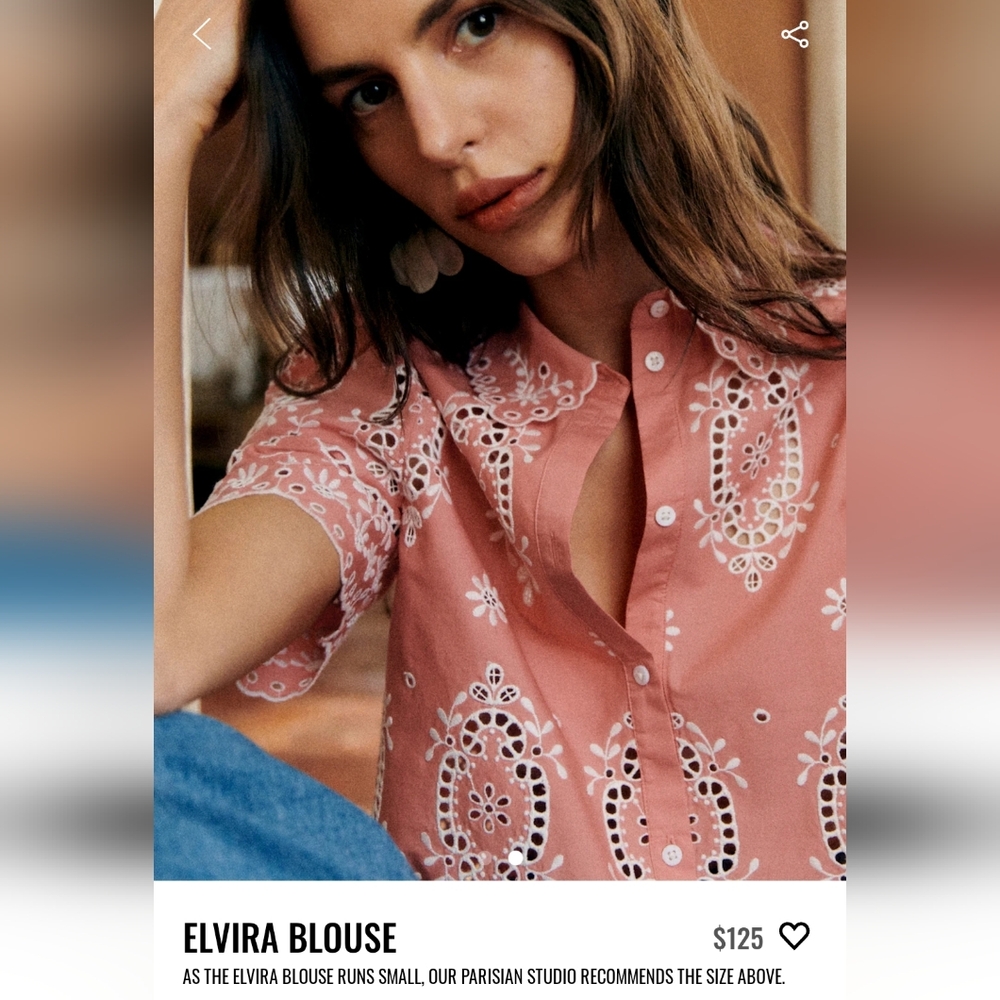 NWT Sezane Elvira Blouse - Picture 2 of 13
